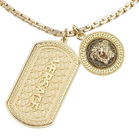 collana versace uomo oro|VERSACE.